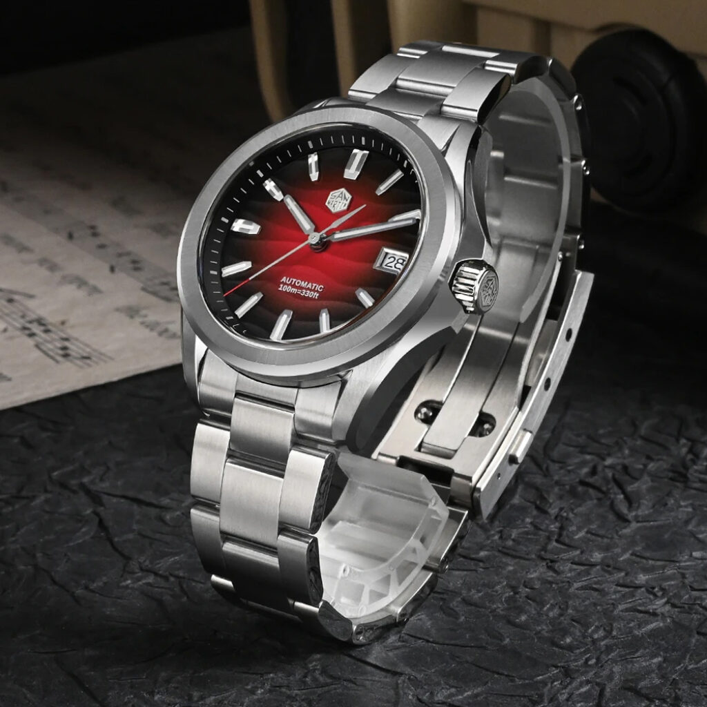 San Martin SN0129 GADA 39mm Automatic Watch – Sapphire Crystal, NH35 Movement, Desert Texture Design